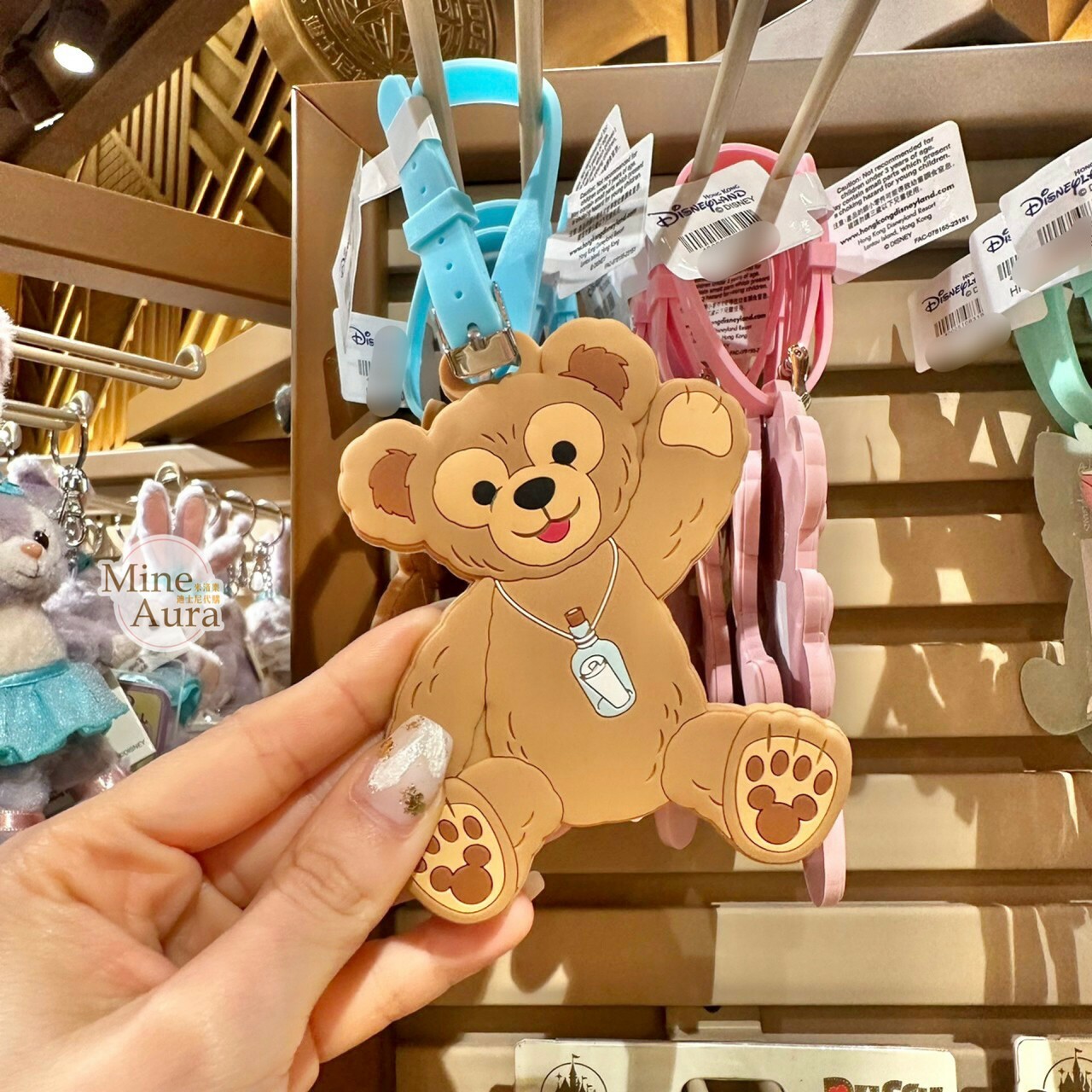 達菲 Duffy 坐姿 造型 行李吊牌 -香港迪士尼樂園