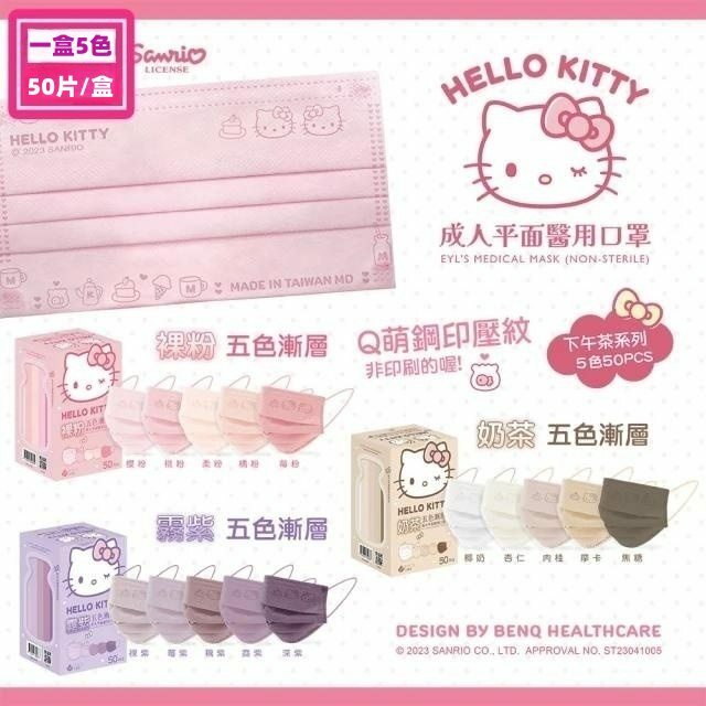 Hello Kitty 五色漸層成醫療口罩