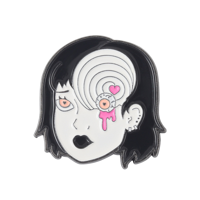 伊藤潤二 - 多款經典角色別針 3cm / 富江 / 漩渦 / 雙一 / 貓日記 / 魚