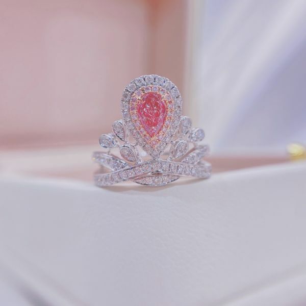 GIA 18K粉鑽皇冠女戒