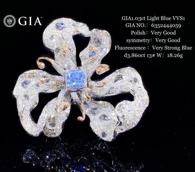 GIA 18K 純藍鑽