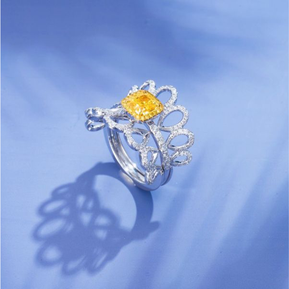 GIA 奢華簡約黃鑽女戒