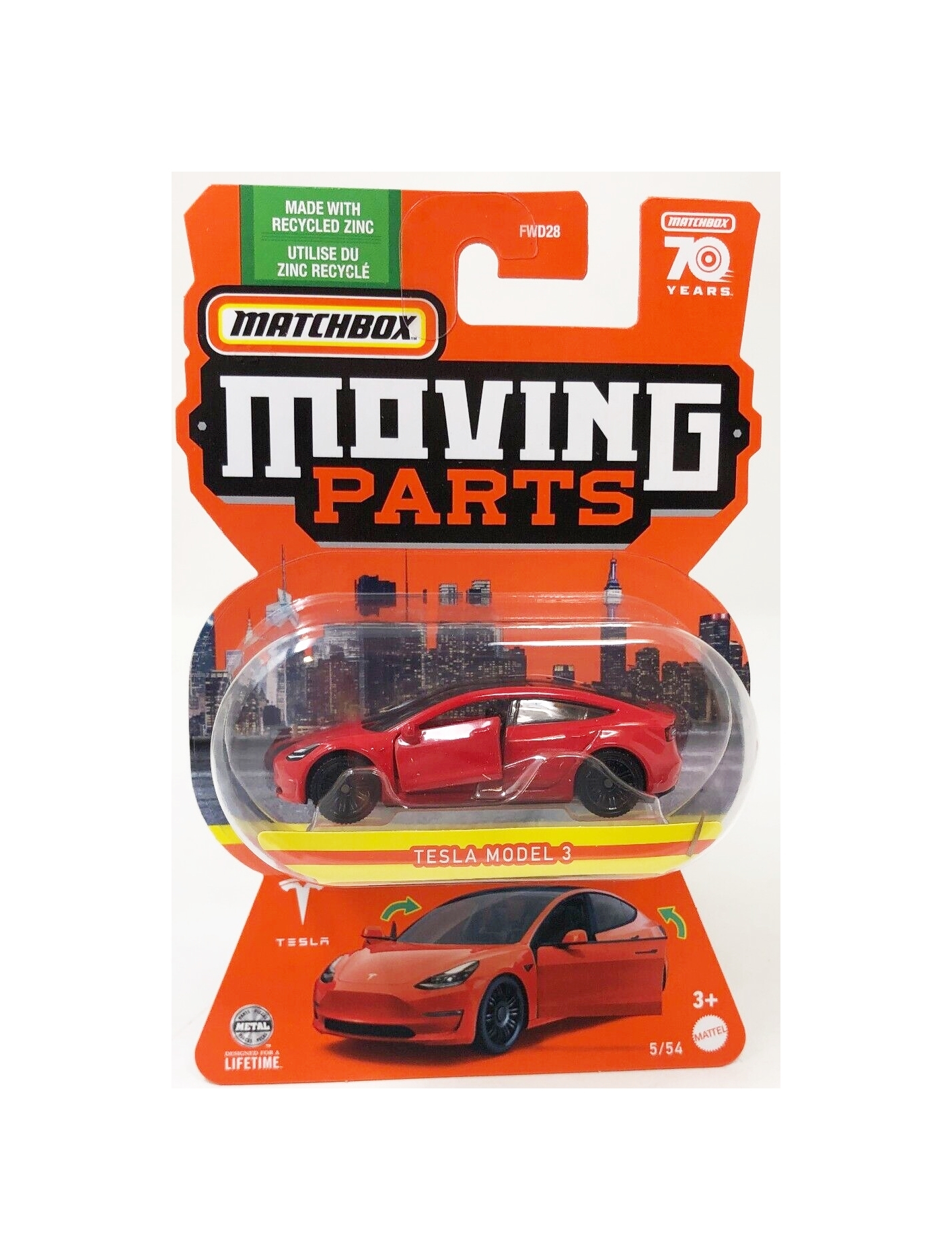 Matchbox Moving Parts Tesla Model 3