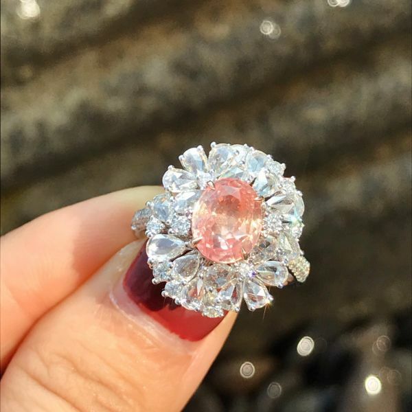 18K戒指 2.56ct 帕帕拉恰