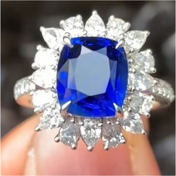5.02ct 無燒皇家藍藍寶戒指
