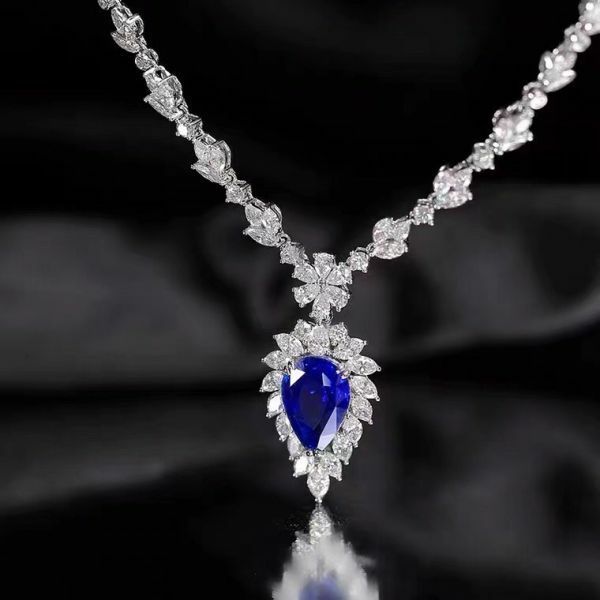5.01ct 天然藍寶石皇家藍項鍊