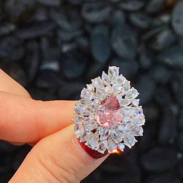 3.11ct 帕帕拉恰項鍊戒指兩用款