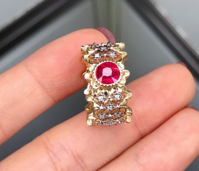 1.01ct 18K紅寶石戒指