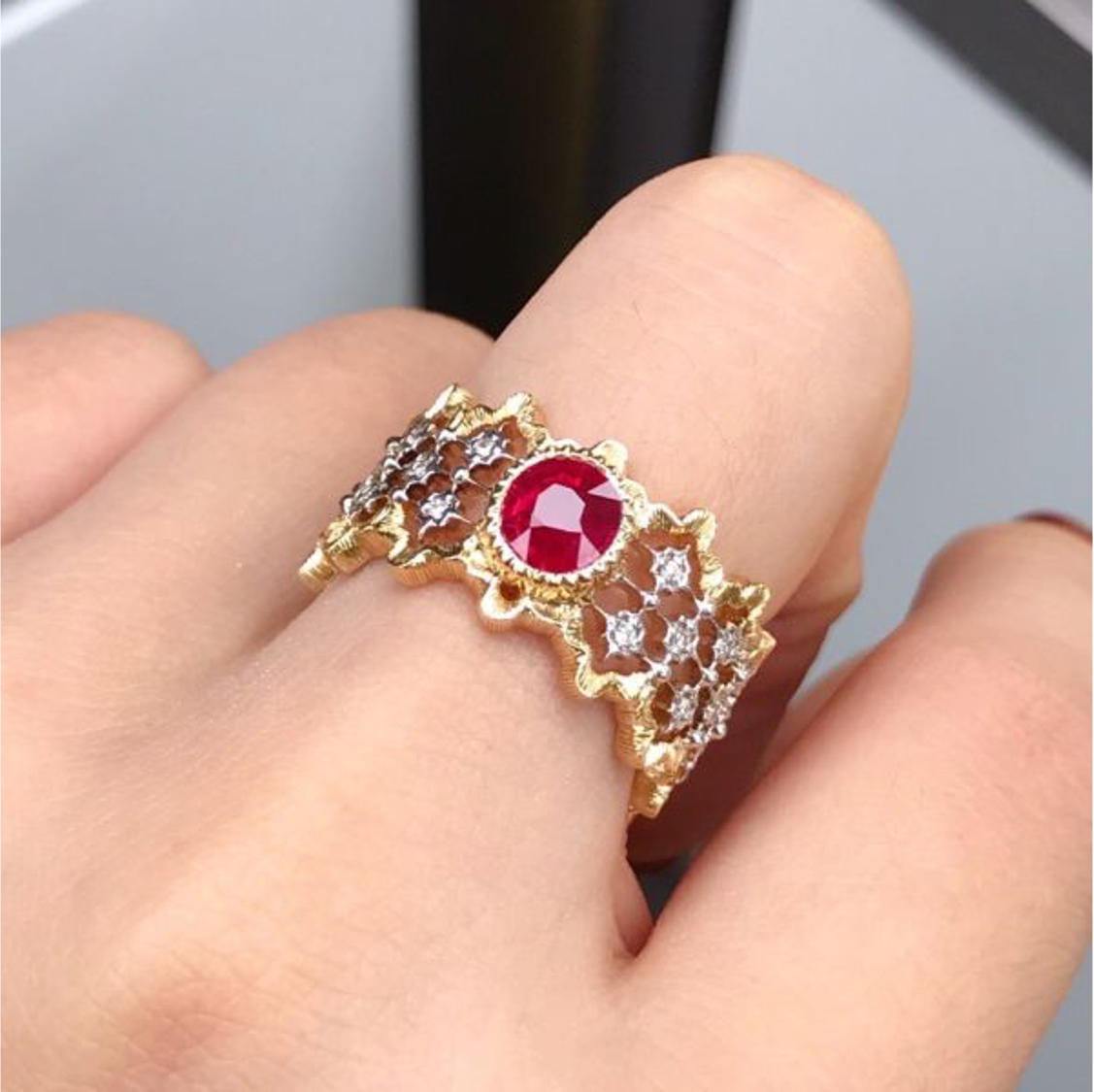 1.01ct 18K紅寶石戒指