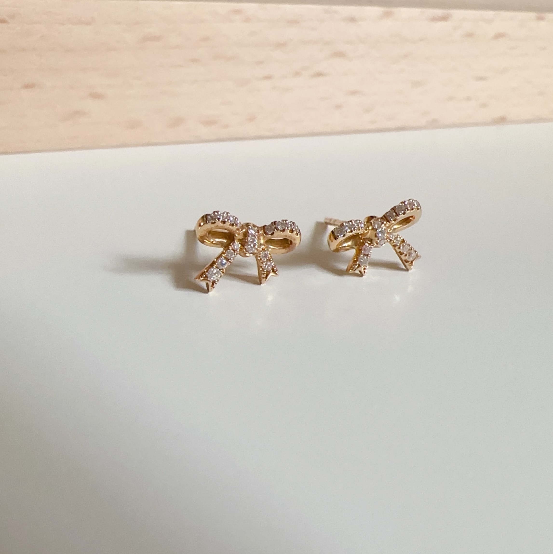 真鑽系列 - 閃閃蝴蝶結耳環