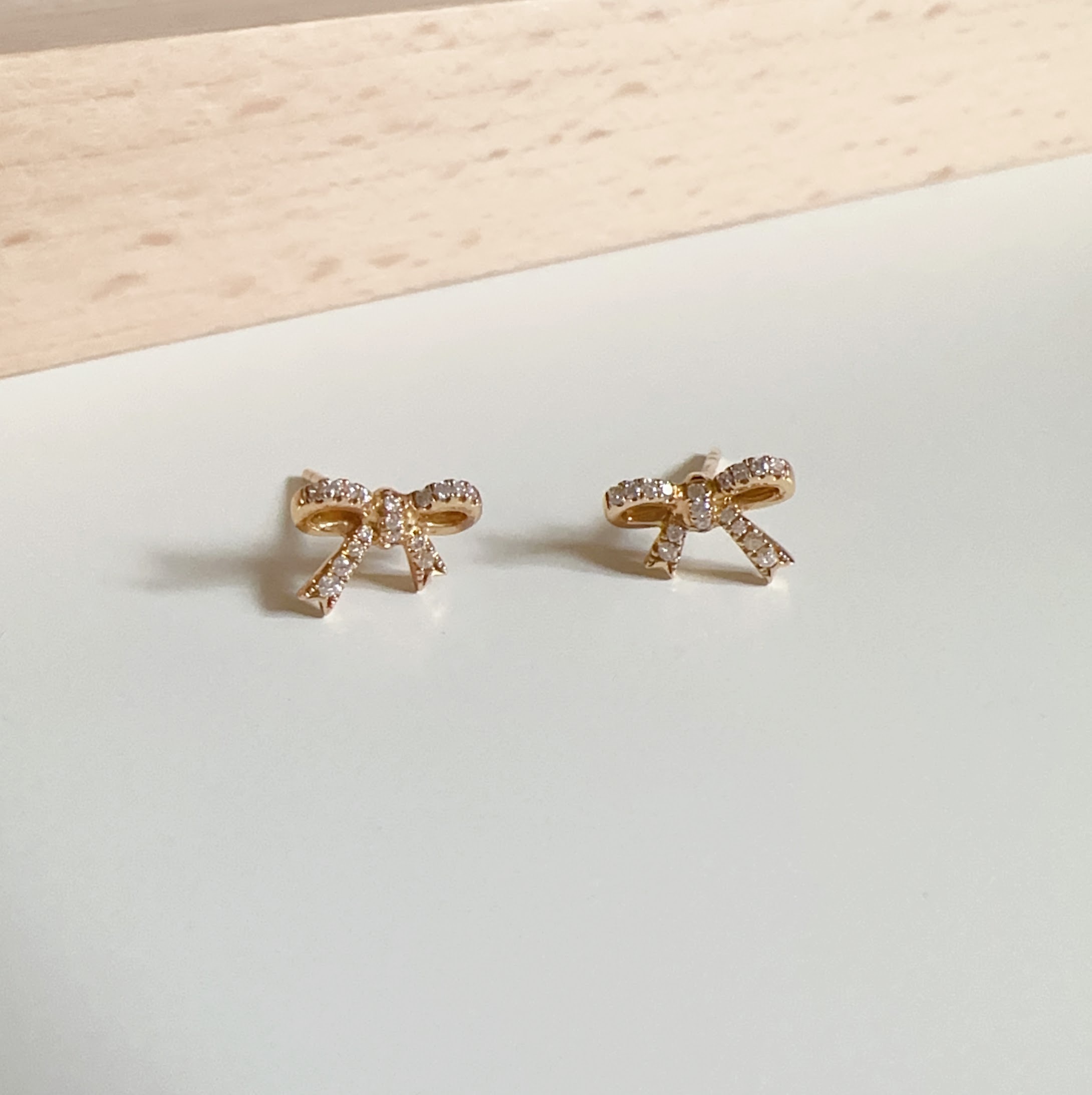 真鑽系列 - 閃閃蝴蝶結耳環