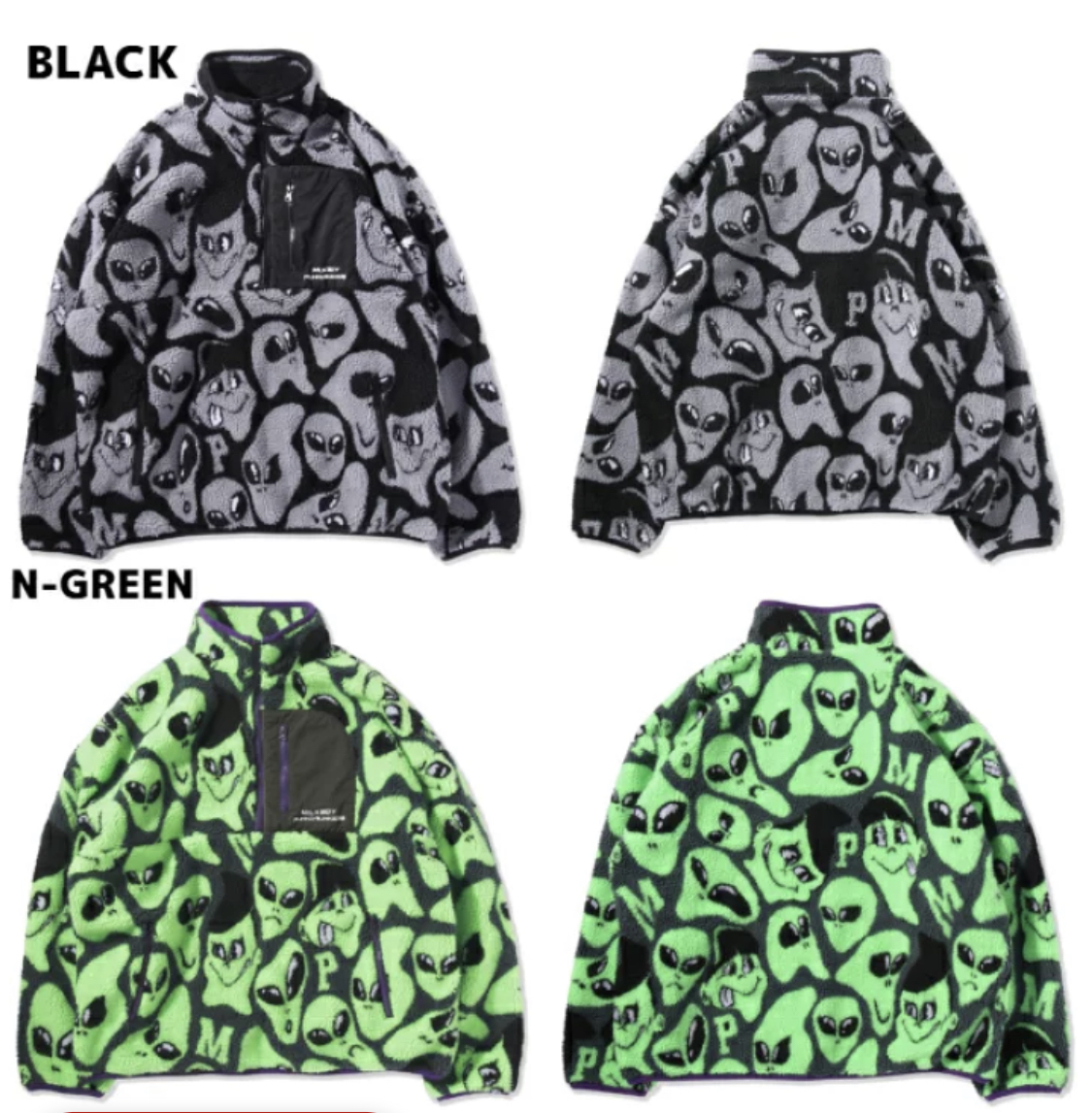 預訂2023/11月 PUNK DRUNKERS パンクドランカーズ [PDSxMILKBOY]宇宙人ボアフリースJKT⚠️⚠️熱賣款‼️落單前請先PM查詢貨源