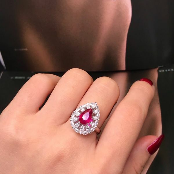 2.02ct 無燒鴿血紅成品戒指