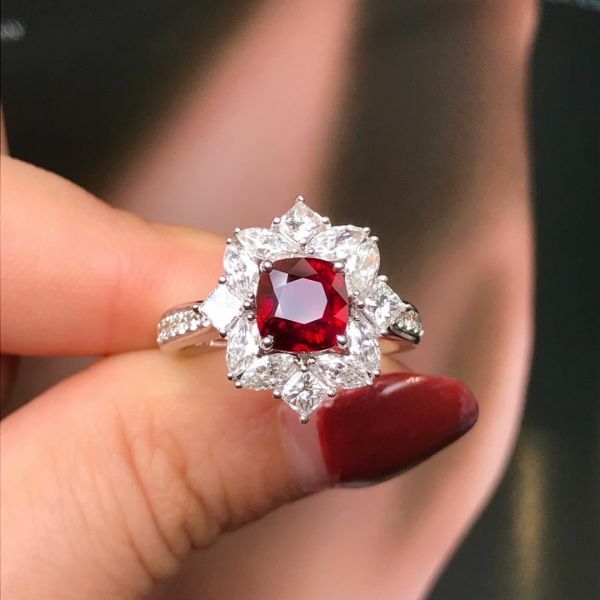 18K戒指 2.04ct 無燒鴿血紅