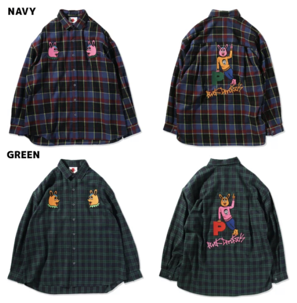 預訂2023/10月 PUNK DRUNKERS パンクドランカーズ グレイトフルマッポネルチェックシャツ⚠️⚠️熱賣款‼️落單前請先PM查詢貨源