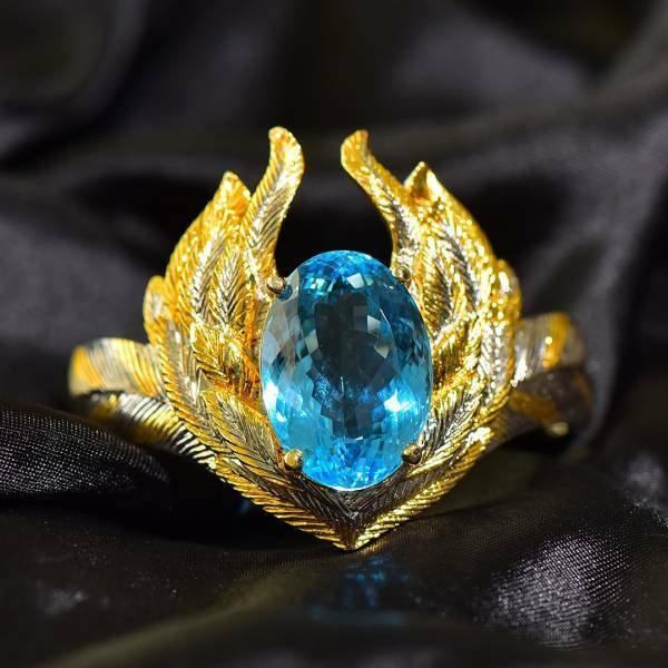 (11.18E)限量特價 18k真金真鑽 瑞士藍托帕石手鐲 送證書