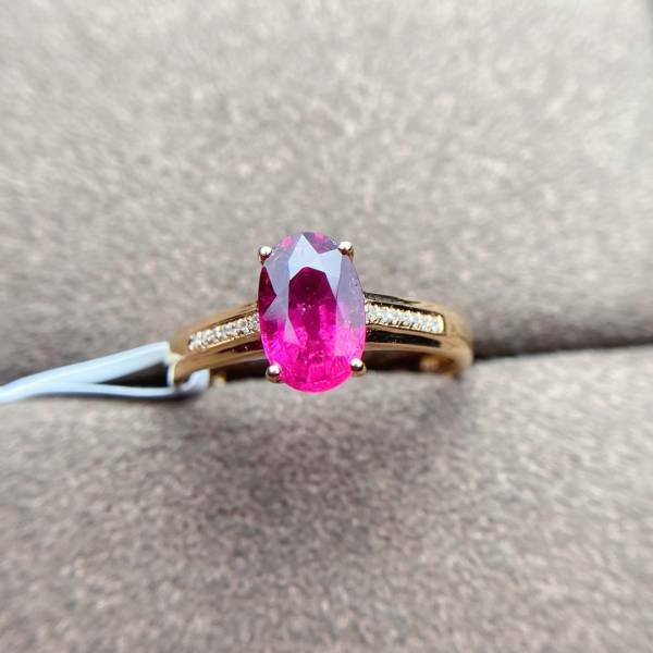 限量特價 18k真金真鑽 碧璽戒指 送證書