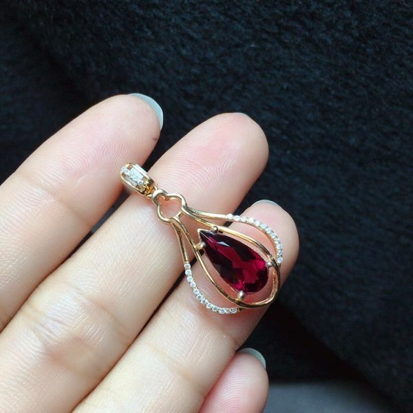 18k真金真鑽 天然碧璽套組 送證書