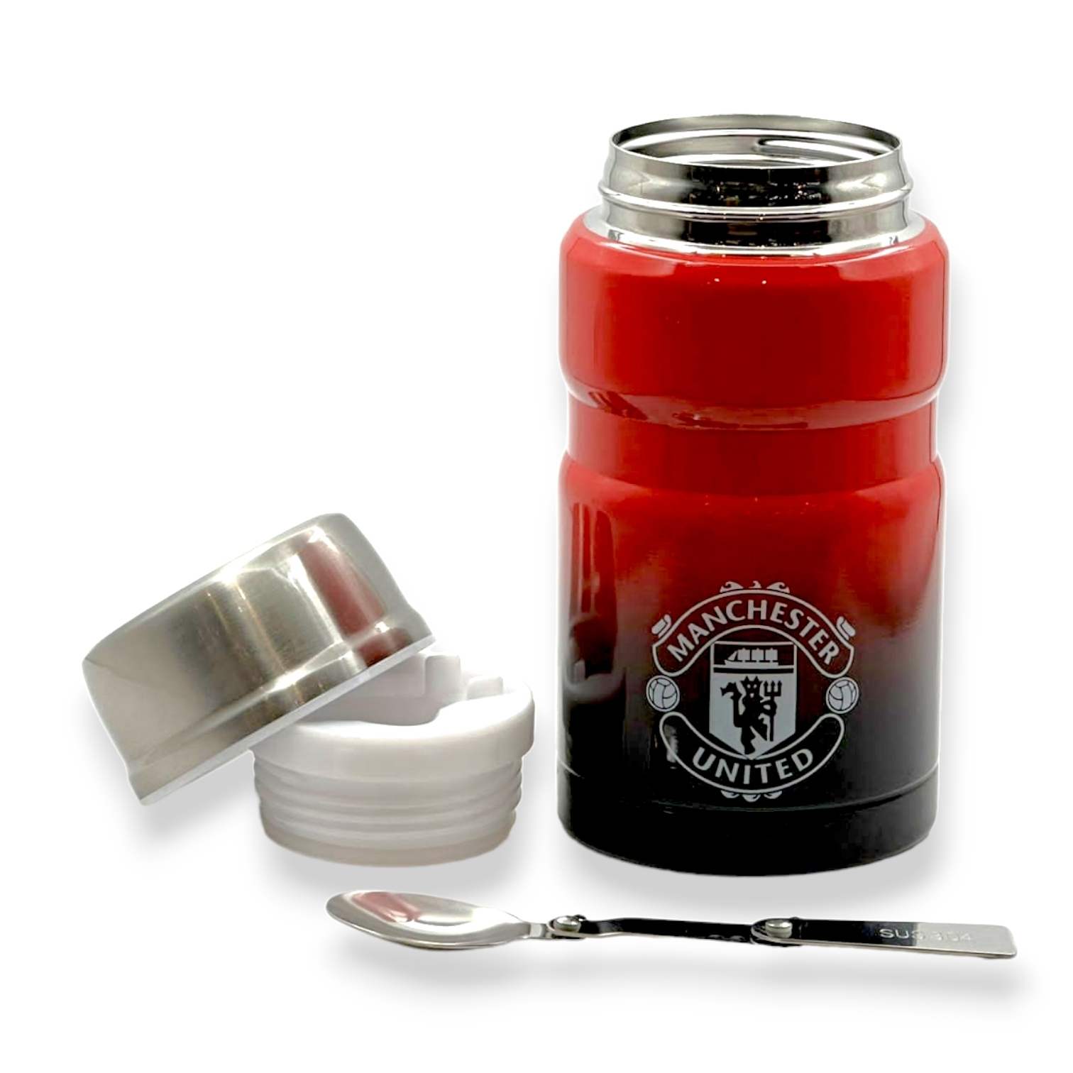 曼聯不鏽鋼保溫壺連餐具