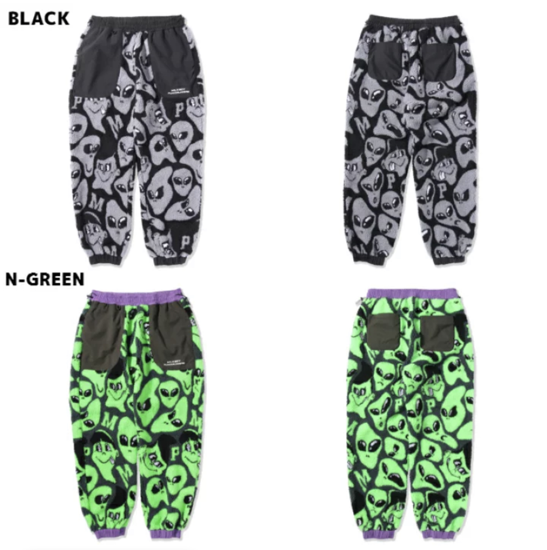 預訂2023/11月PUNK DRUNKERS パンクドランカーズ [PDSxMILKBOY]宇宙人ボアフリースパンツ⚠️⚠️熱賣款‼️落單前請先PM查詢貨源