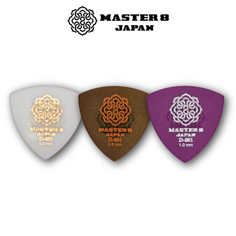 日本製造 Master 8 D-801S Hard Grip 三角 磨砂防滑 彈片 pick