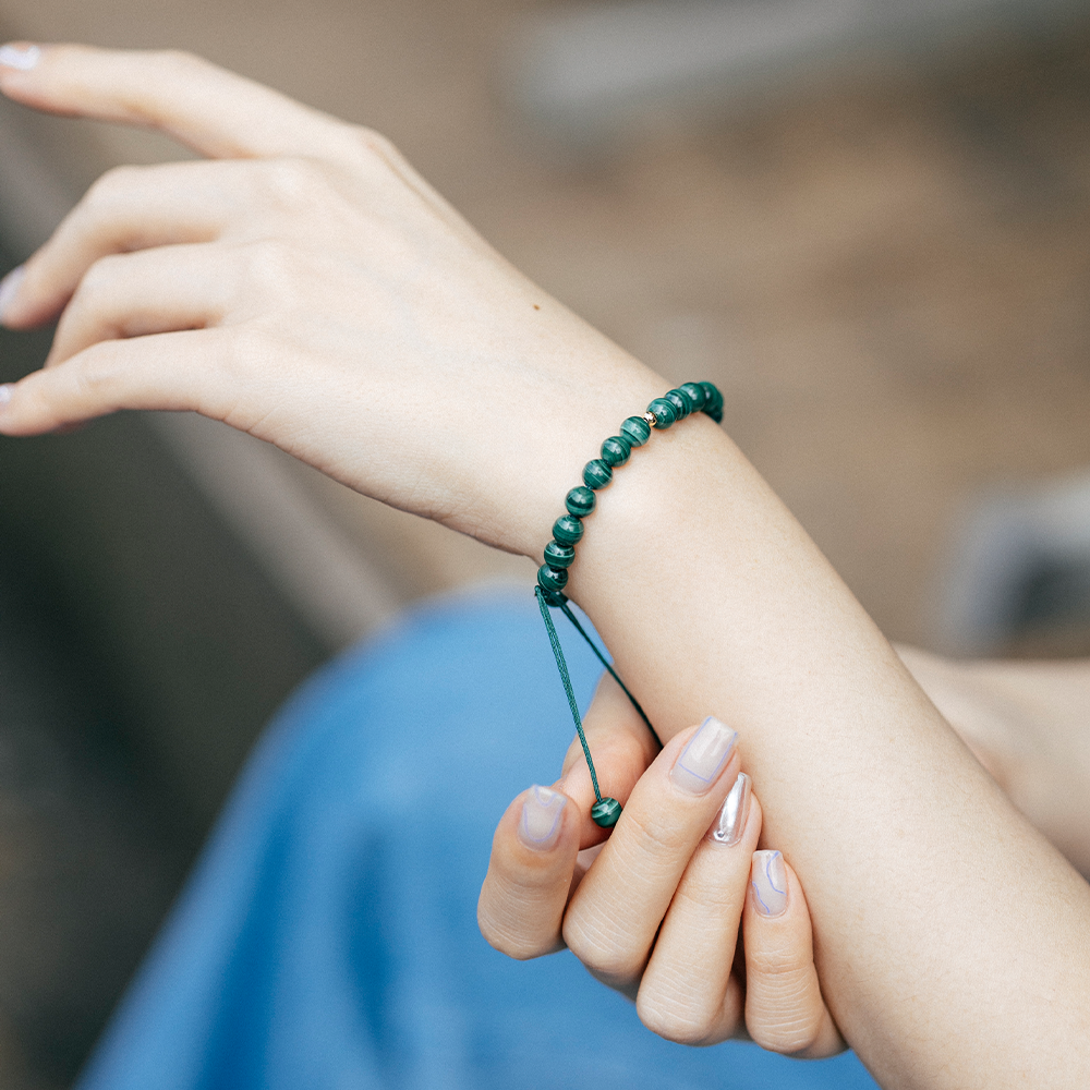 孔雀石手腳鍊