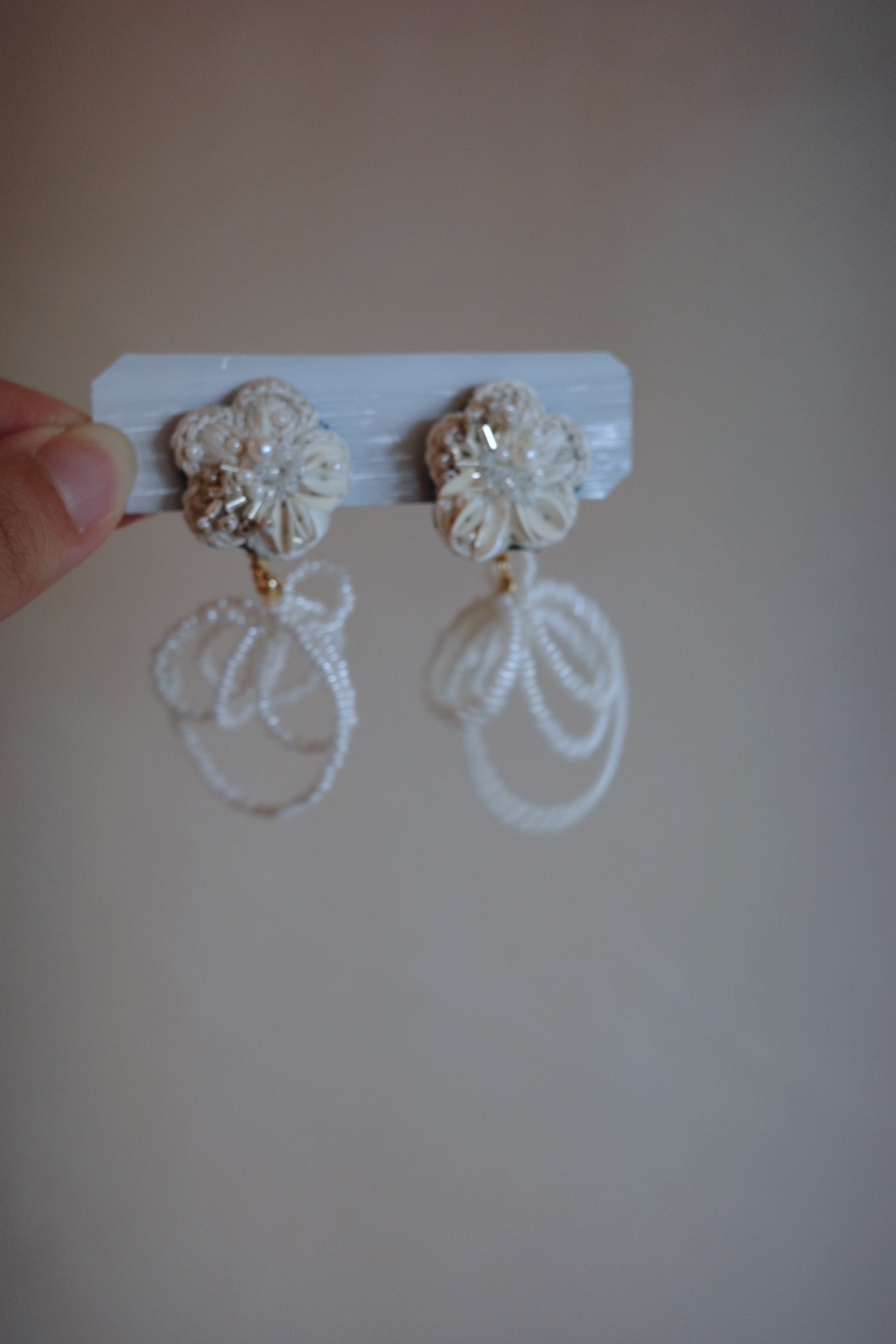 花嫁 - 2戴式 刺繡耳環