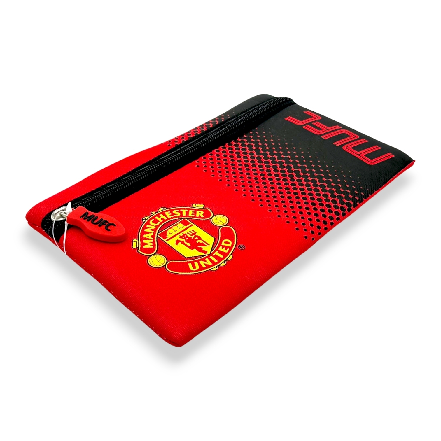 曼聯紅黑色波點筆袋