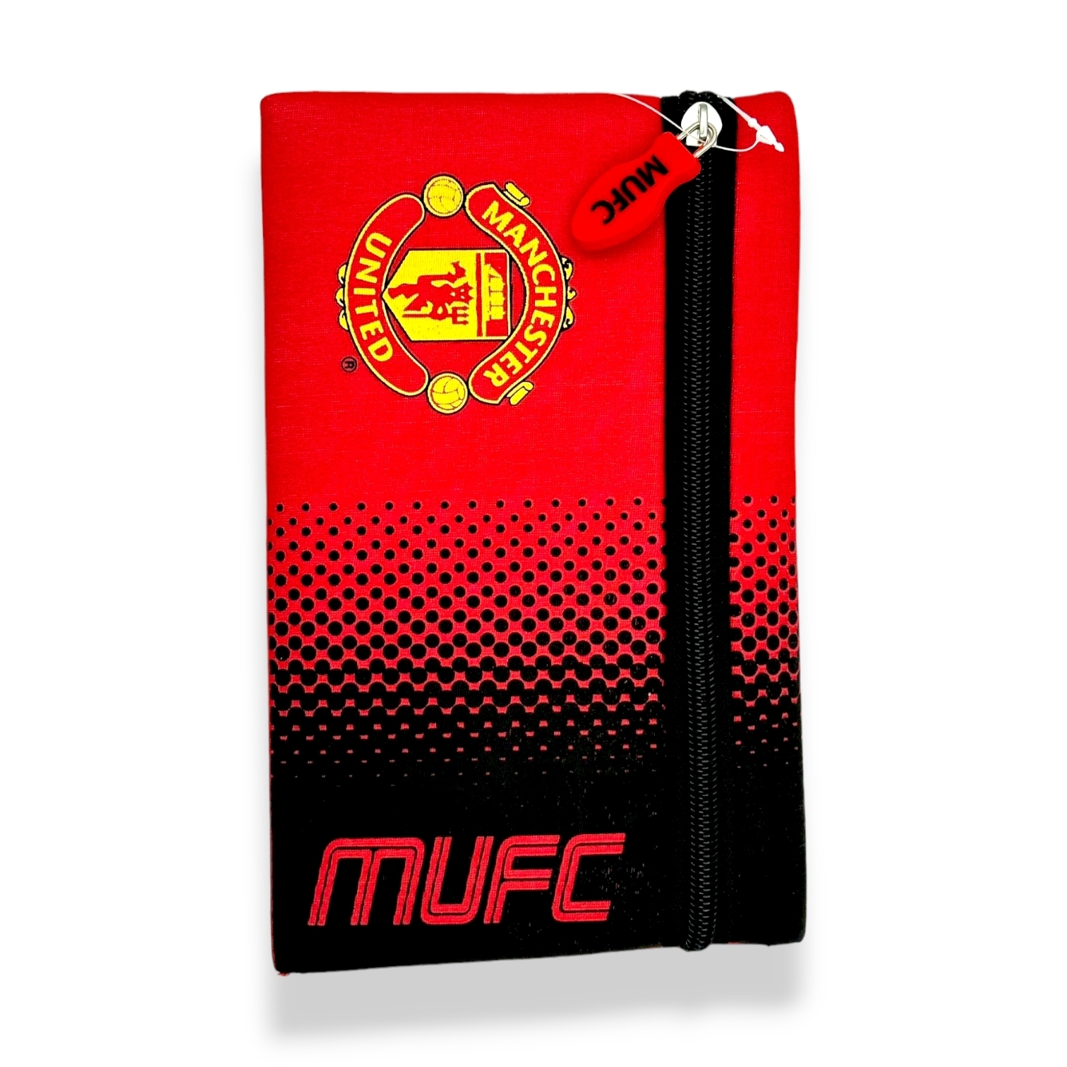 曼聯紅黑色波點筆袋