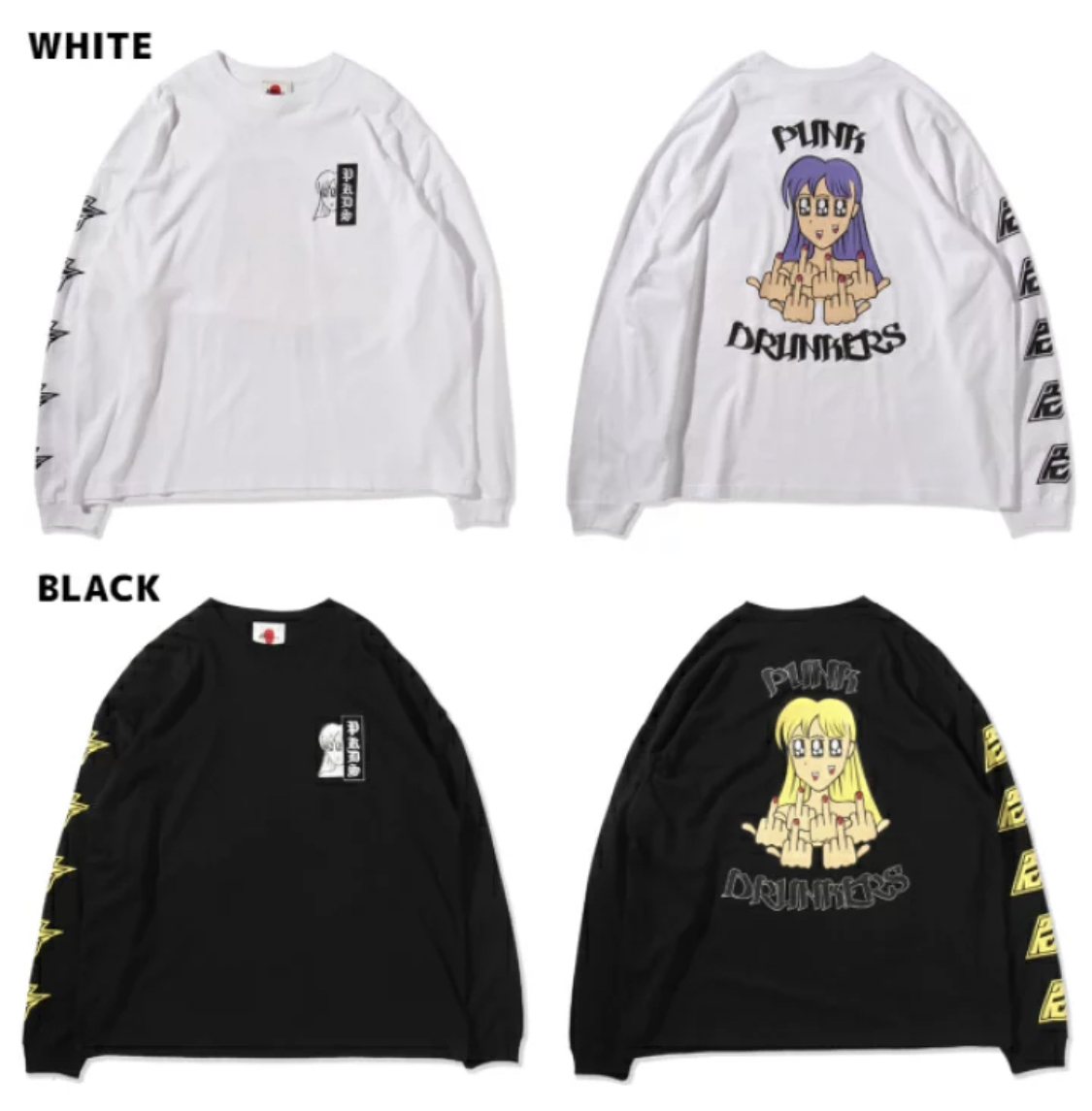 預訂2023/9月 PUNK DRUNKERS パンクドランカーズ 危ない女BIGロンTEE⚠️⚠️熱賣款‼️落單前請先PM查詢貨源