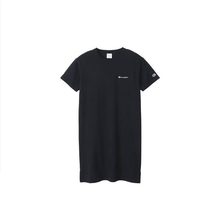 女款-BASIC 簡約經典LOGO長版洋裝-黑色（CW-X339-090）