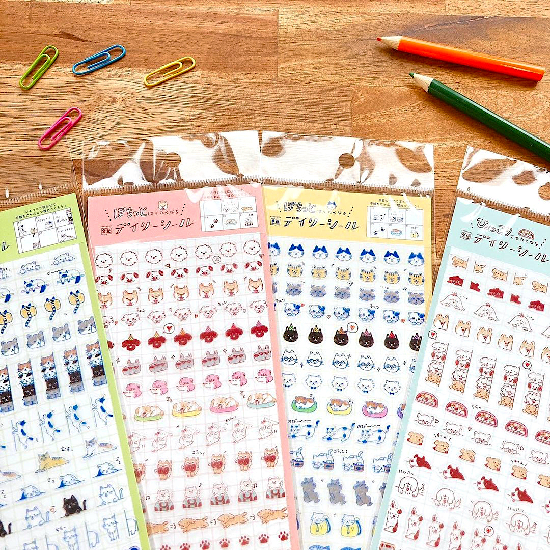 Furukawashiko Clear Sticker－ Daily Animals Series (Japanese Stationery Brand)