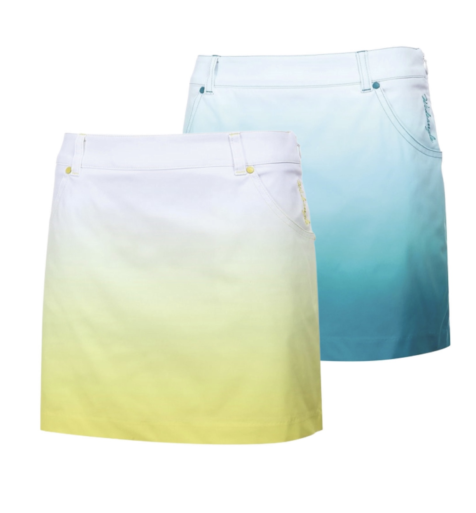 女款 8M 高爾夫球品牌 時尚漸層染色彈性窄裙褲