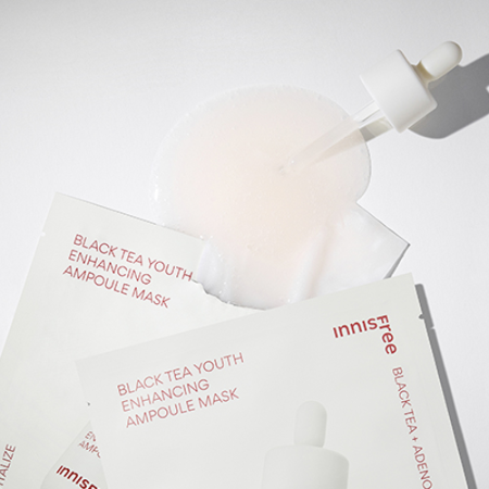 Innisfree Black Tea Youth Enhancing Ampoule Mask 28ml [5PCS]