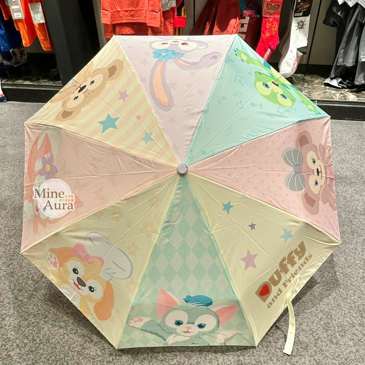 達菲 Duffy 與好友們 圖案 抗UV 防紫外線 折疊傘 晴雨傘 D&F達菲系列 -香港迪士尼樂園