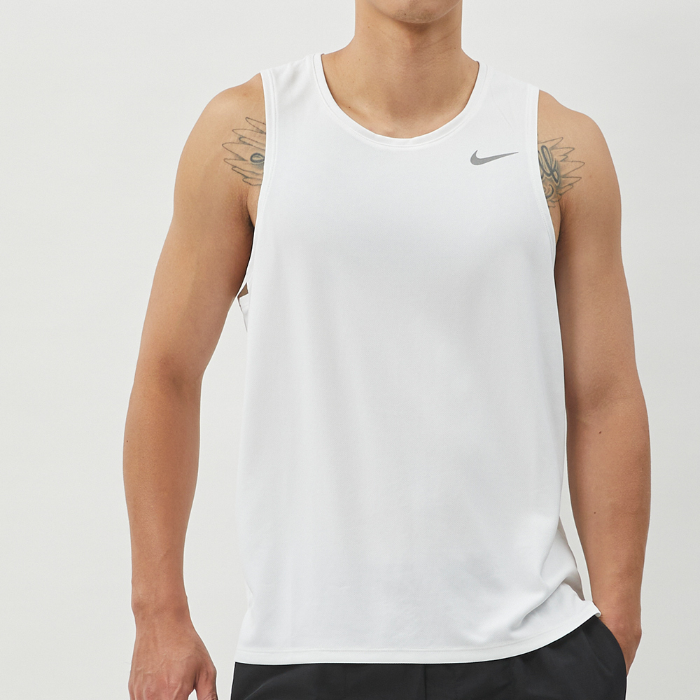 Nike AS M NK DF MILER Tank 男款 白色 運動 跑步 休閒 上衣 背心 DV9322-100