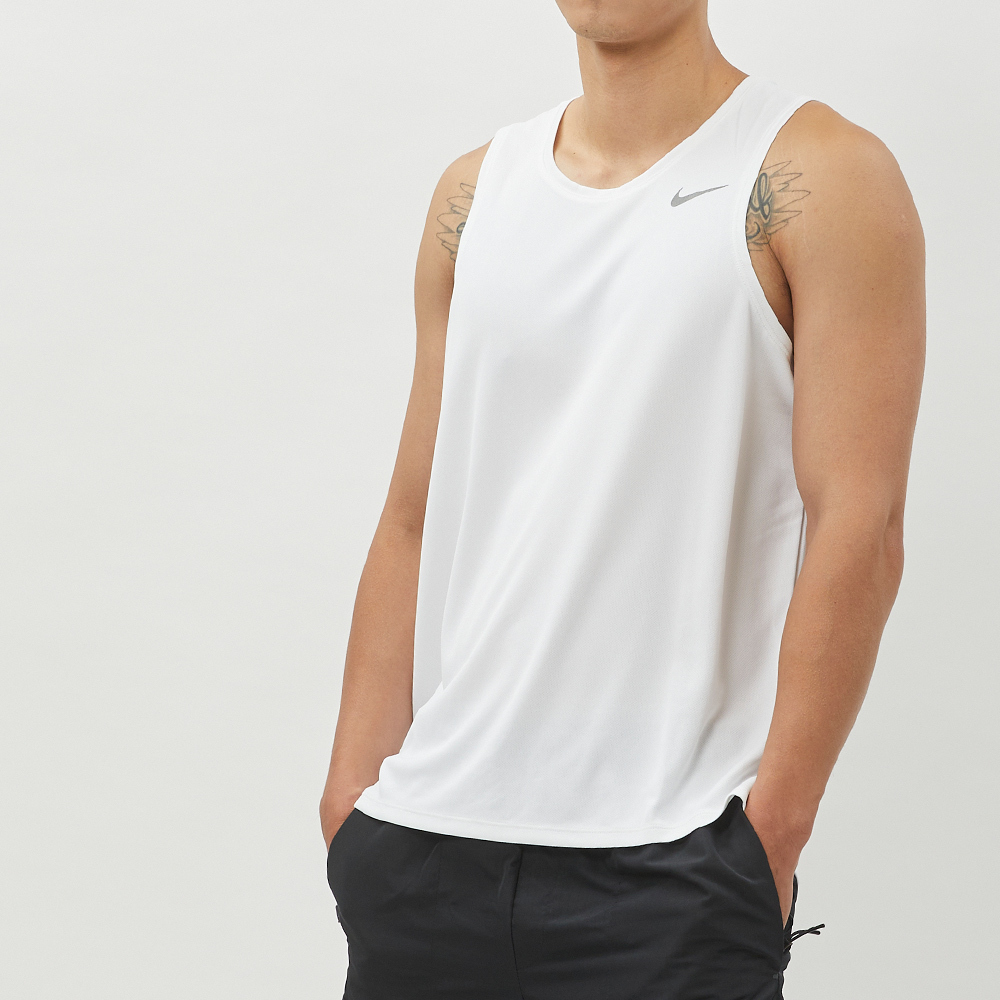 Nike AS M NK DF MILER Tank 男款 白色 運動 跑步 休閒 上衣 背心 DV9322-100