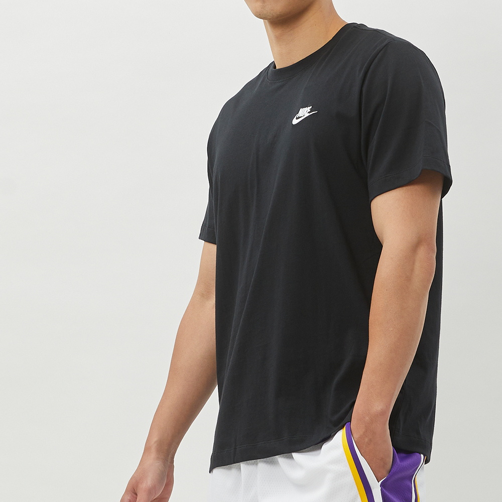 Nike AS M NSW CLUB TEE 男 黑 刺繡 小LOGO 運動 休閒 短袖 AR4999-​013
