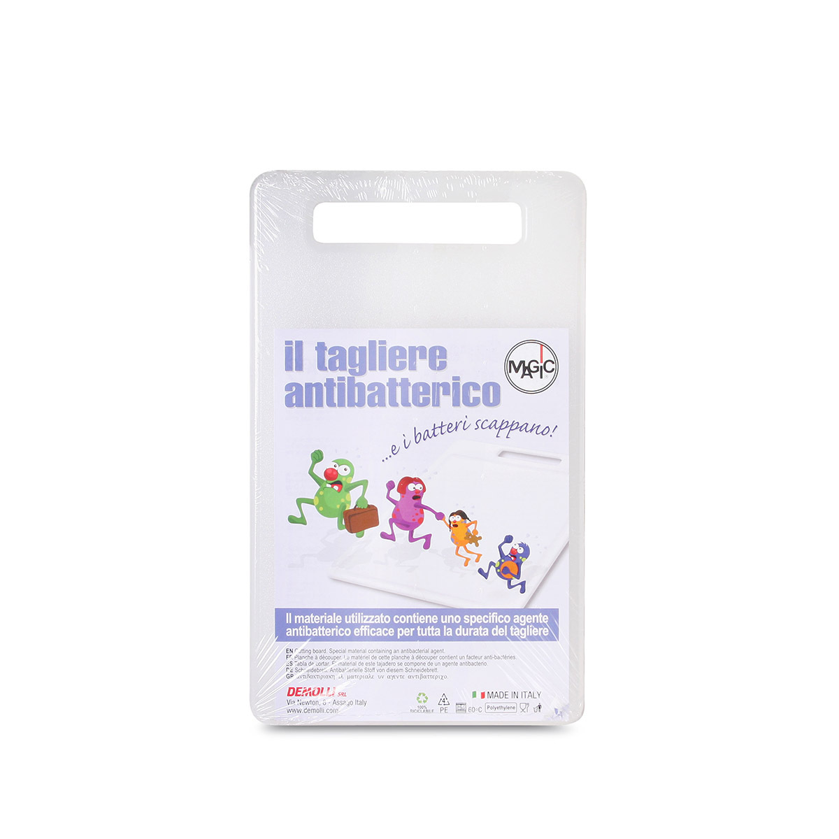 DEMOLLI 25 x 15 x 0.9cm Antibacterial Cutting Board -P28950