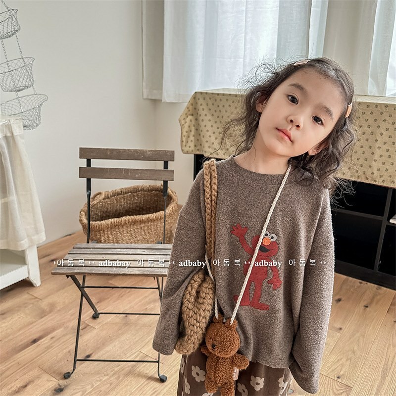 許願款紅色欸歐mo薄款毛衣