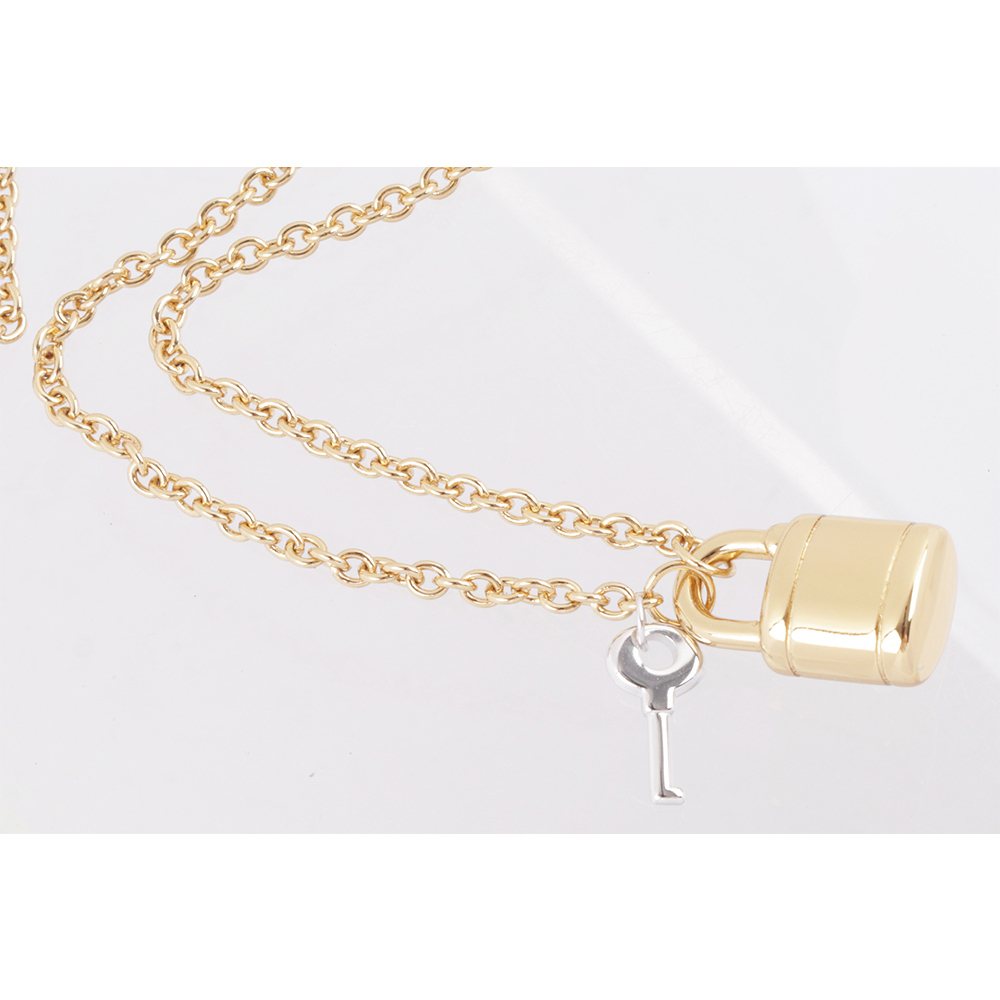 【COACH】C Logo 鎖頭及鑰匙造型項鍊(金色/銀色) CD857 A31