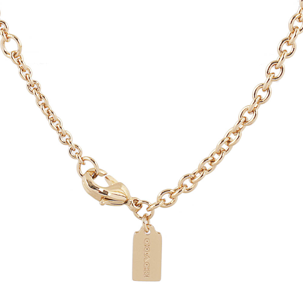 【COACH】C Logo 鎖頭及鑰匙造型項鍊(金色/銀色) CD857 A31