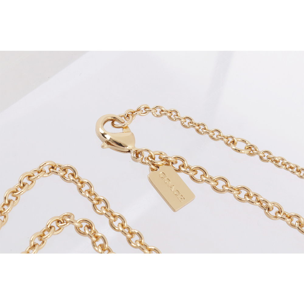 【COACH】C Logo 鎖頭及鑰匙造型項鍊(金色/銀色) CD857 A31
