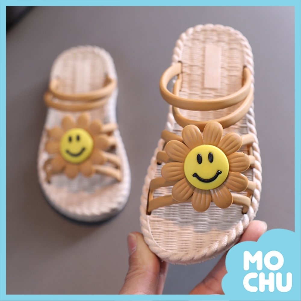微笑小花花兒童涼拖(兩色)