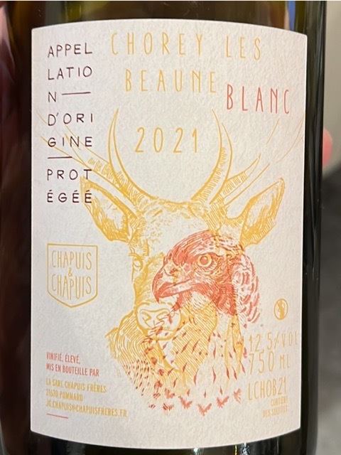 Chapuis & Chapuis Chorey les Beaune Blanc 2021