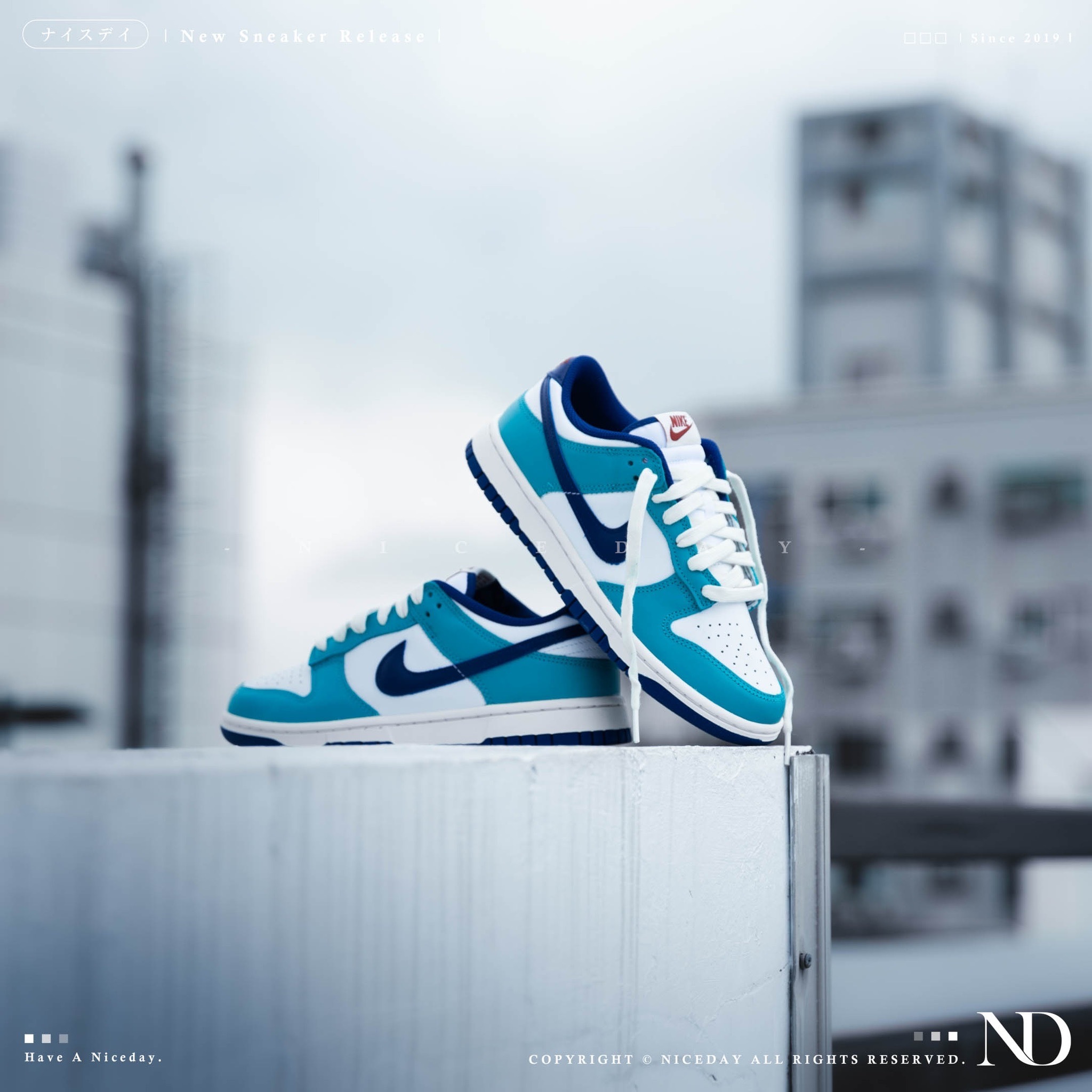 NICEDAY 現貨 Nike Dunk Low 海洋藍 藍 白 女款  FQ6870-141