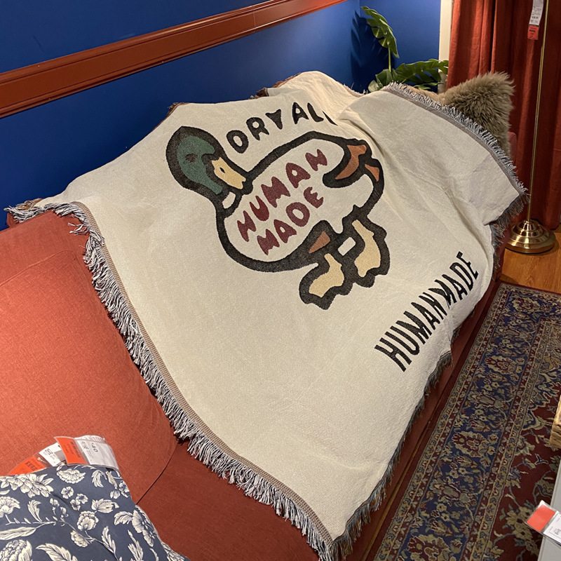 《2465》美式搞怪塗鴉小蓋毯130*160