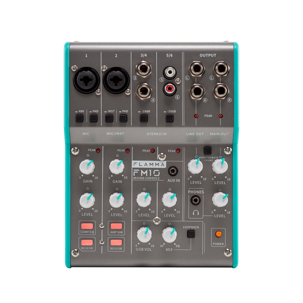 Flamma Flamma / FM10 6軌混音機 & USB-C錄音介面 (iOS可用) — 三峽錄音 / 音響