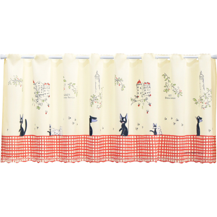 吉卜力魔女宅急便咖啡廳窗簾 150 x 47 cm 吉吉和孩子們 #CM23C-1105