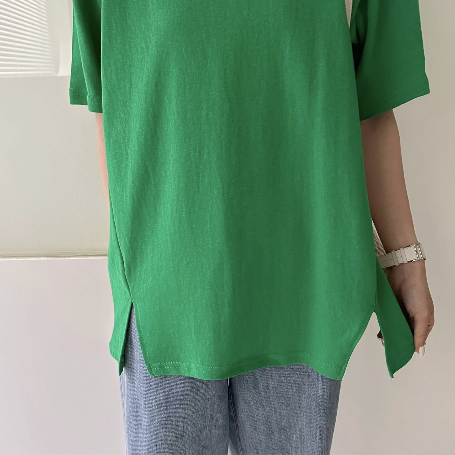 【BONNIE】多色～腳開叉短袖TOP